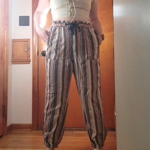 American Eagle Striped Lyocell Jogger Pants XL Long